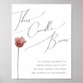 Eenvoudige Wilde Bloem | Deze Kaars Brandt Bord Poster (Voorkant)