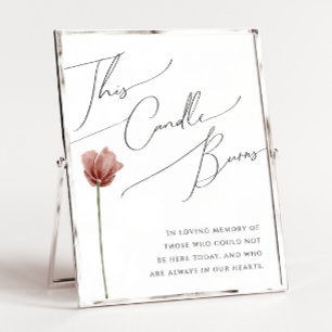 Eenvoudige Wilde Bloem Deze Kaars Brandt Bord Poster