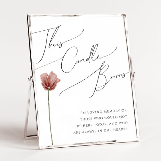 Eenvoudige Wilde Bloem | Deze Kaars Brandt Bord Poster