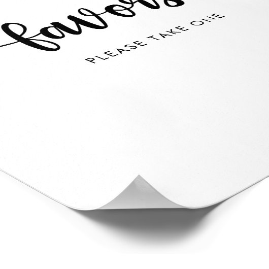 Eenvoudige wilde bloem gunst Favorieten 'NEEM EEN' Poster (Hoek)