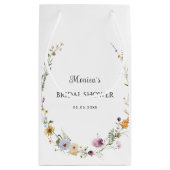 Eenvoudige Wilde Bloem Ronde Blad Frame Bruidsfees Klein Cadeauzakje (Achterkant)