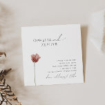 Eenvoudige wilde bloem | Square Wedding Kaart<br><div class="desc">Deze eenvoudige wilde bloem | vierkant huwelijksuitnodiging is perfect voor je witte boho bruiloft. De unieke heldere, betoverende roze florale bloem geeft dit product een artsachtig en delicaat gevoel dat het een eenvoudig modern design is. Deze blik zal goed gaan met om het even welk trouwseizoen: lente, zomer, herfst, of...</div>