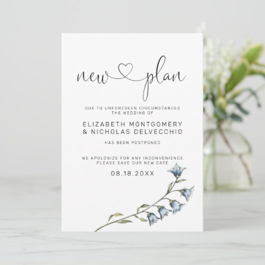 Eenvoudige wilde bloem | Uitgestelde aankondiging  (Staand voorkant)