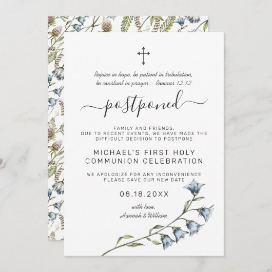 Eenvoudige wilde bloem | Uitgestelde gemeenschap Kaart (Voorkant / Achterkant)