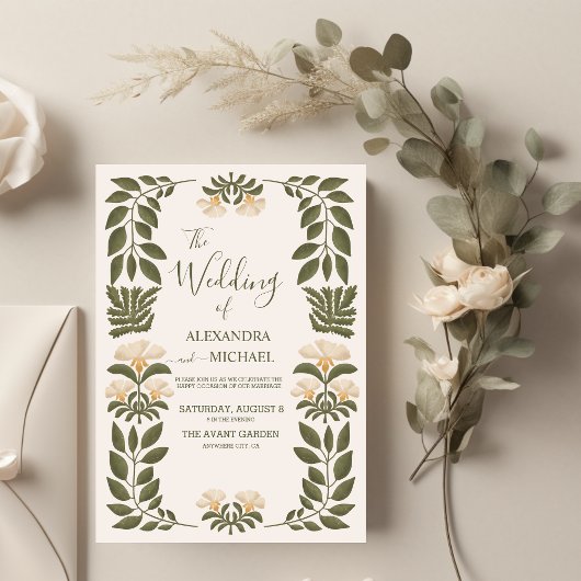 Eenvoudige wilde bloemen Botanische tuinbouw Kaart