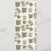 Eenvoudige wilde bloemen Botanische tuinbouw Menu (Achterkant)