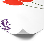 Eenvoudige wilde bloemen met handgetekende bruilof poster (Hoek)