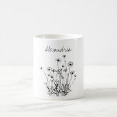 Eenvoudige Wilde Bloemen Monogram  Koffiemok (Center)