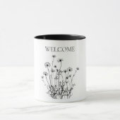 Eenvoudige Wilde Bloemen Welkom Mok (Midden)