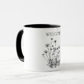 Eenvoudige Wilde Bloemen Welkom Mok (Voorkant links)