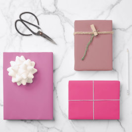 Eenvoudige Wilde Orchidee Roze Roze Tinten 3 Tinte Inpakpapier Vel