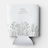 Eenvoudige Wildflower Bloemen Elke Kleur Groomsman Blikjeskoeler (Achterkant)