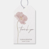 Eenvoudige Wildflower Boho Bruiloft Dank u Cadeaulabel (Voorkant)