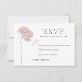 Eenvoudige Wildflower Boho Bruiloft RSVP (Voorkant)