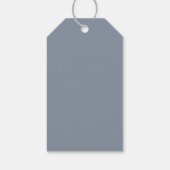 Eenvoudige Wildflower Boho | Dusty Blue Bedankt Cadeaulabel (Achterkant)
