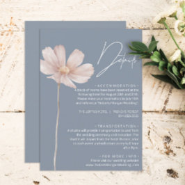 Eenvoudige Wildflower Boho | Dusty Blue Wedding De Informatiekaartje