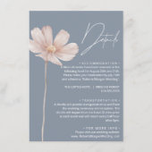 Eenvoudige Wildflower Boho | Dusty Blue Wedding De Informatiekaartje (Voorkant)