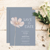Eenvoudige Wildflower Boho | Dusty Blue Wedding Save The Date