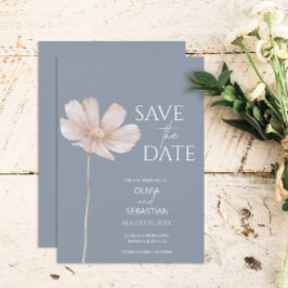 Eenvoudige Wildflower Boho | Dusty Blue Wedding Save The Date