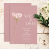 Eenvoudige Wildflower Boho | Dusty Roos bruiloft Save The Date