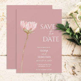 Eenvoudige Wildflower Boho | Dusty Roos bruiloft Save The Date