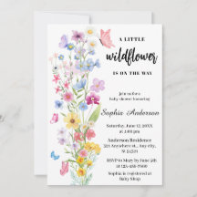 Eenvoudige Wildflower Boho Floral Neutraal Baby sh