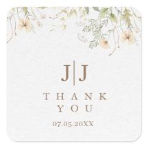 Eenvoudige Wildflower bruiloft Dank u Favor