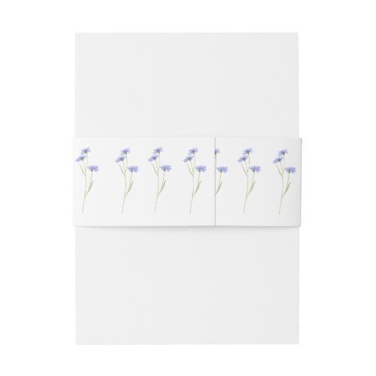 Eenvoudige Wildflower bruiloft gepersonaliseerd Uitnodigingen Wikkel (Achterkant Voorbeeld)