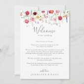 Eenvoudige Wildflower bruiloft welkomstbrief (Voorkant)