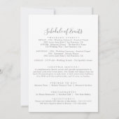 Eenvoudige Wildflower bruiloft welkomstbrief (Achterkant)