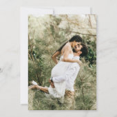 Eenvoudige wildflower bruin witte foto save the date (Achterkant)