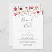 Eenvoudige Wildflower Brunch met de bruidsdouche Kaart (Voorkant)
