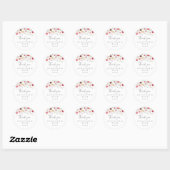 Eenvoudige Wildflower Dank u Wedding Favoriet Ronde Sticker (Vel)