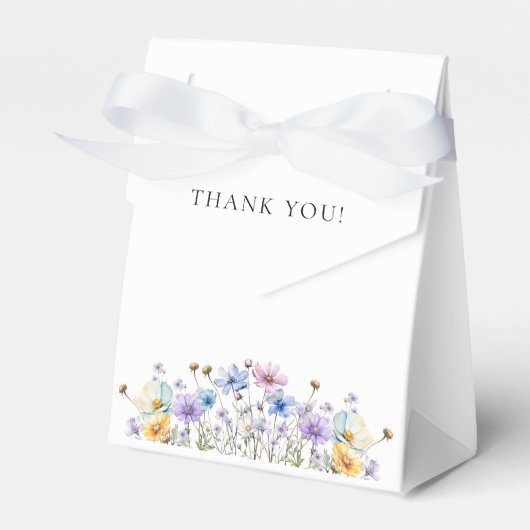 Eenvoudige Wildflower elegante bruiloft Bedankdoosjes (Voorkant Zijde)