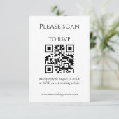 Eenvoudige Wildflower Elegante QR-code & RSVP brui (Staand voorkant)