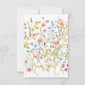 Eenvoudige Wildflower Elegante QR-code & RSVP brui (Achterkant)