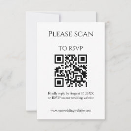 Eenvoudige Wildflower Elegante QR-code & RSVP brui