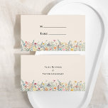 Eenvoudige Wildflower Fern Beige Weddenflat Plaatskaartje<br><div class="desc">Dit Eenvoudige Wildflower Fern Beige Wedding Flat Place Card-ontwerp is een elegante constructie van klassieke gouden geometrische lijsten die zijn geperst met delicate boho florale groenery bouquets en stengels. Met een palet van tijdloze ivoorbeige achtergronden met eenvoudige klassieke zwarte typografie en witte kleurrijke bloemen, die een prachtig en gepolijst romantisch...</div>