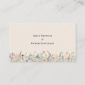 Eenvoudige Wildflower Fern Wedding Entree Choice F Plaatskaartje (Achterkant)