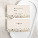 Eenvoudige Wildflower Fern Wedding Entree Choice F Plaatskaartje<br><div class="desc">Dit Simple Wildflower Fern Wedding Entree Choice Flat Place Card-ontwerp is een elegante constructie van klassieke gouden geometrische lijsten die zijn geperst met delicate boho floral greenery bouquets en stengels. Met een palet van tijdloze ivoorbeige achtergronden met eenvoudige klassieke zwarte typografie en witte kleurrijke bloemen, die een prachtig en gepolijst...</div>