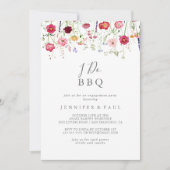 Eenvoudige Wildflower I Do BBQ Engagement Party Kaart (Voorkant)