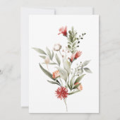 Eenvoudige Wildflower Labybug Baby douche uitnodig Kaart (Achterkant)