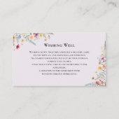 Eenvoudige Wildflower Lavendel Bruiloft Wishing We Informatiekaartje (Voorkant)