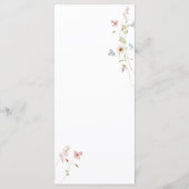 Eenvoudige Wildflower Liefde in Bloom Vrijgezellen Menu (Achterkant)