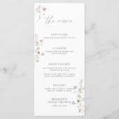 Eenvoudige Wildflower Liefde in Bloom Vrijgezellen Menu (Voorkant)