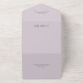 Eenvoudige Wildflower Lijst QR-code All In One Uitnodiging (Buitenkant)