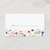 Eenvoudige Wildflower Luier Raffle Baby shower Informatiekaartje (Achterkant)