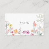 Eenvoudige Wildflower Meisjes Baby shower Luier Ra Informatiekaartje (Achterkant)