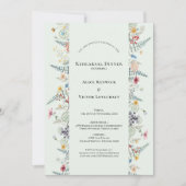 Eenvoudige Wildflower Mint Groene Huwelijksrepetit Kaart (Voorkant)
