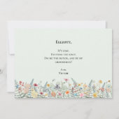 Eenvoudige Wildflower Mint Groomsman Voorstel Kaar Kaart (Achterkant)